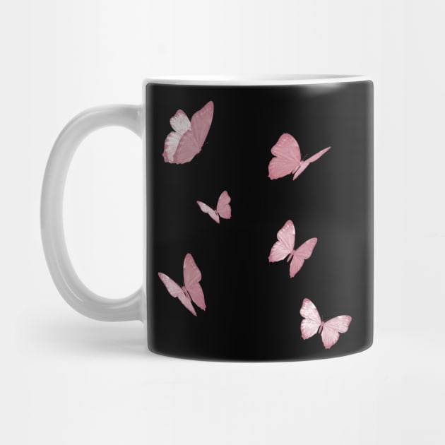 butterflies pink white by CharlieCreator